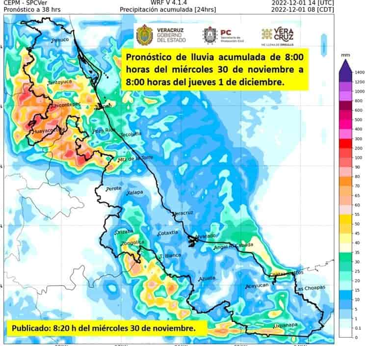 Emite Pc Aviso Especial Por Frente Fr O En Veracruz