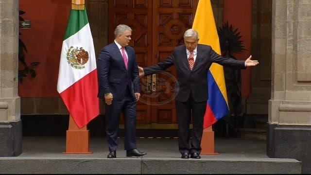 El presidente de Colombia visita Palacio Nacional