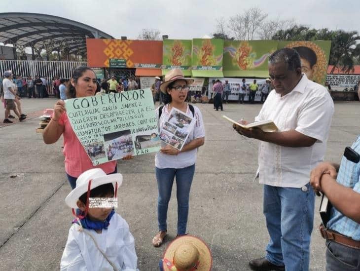 Protestan en Cumbre Tajín por cierre de preescolar indígena