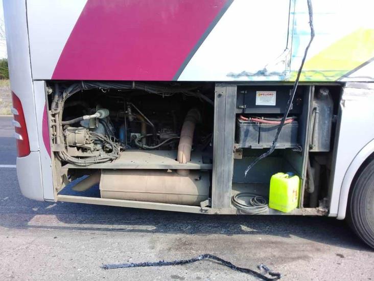 En carretera Veracruz-Córdoba, tráiler impacta a autobús y provoca volcadura