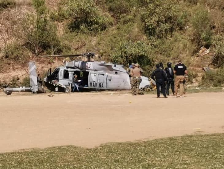 Helicóptero de Semar se accidenta en Tehuipango