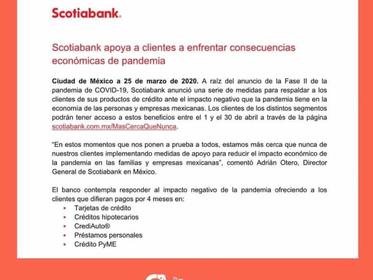 Estos son los beneficios que le ofrecen los bancos ante el Covid-19