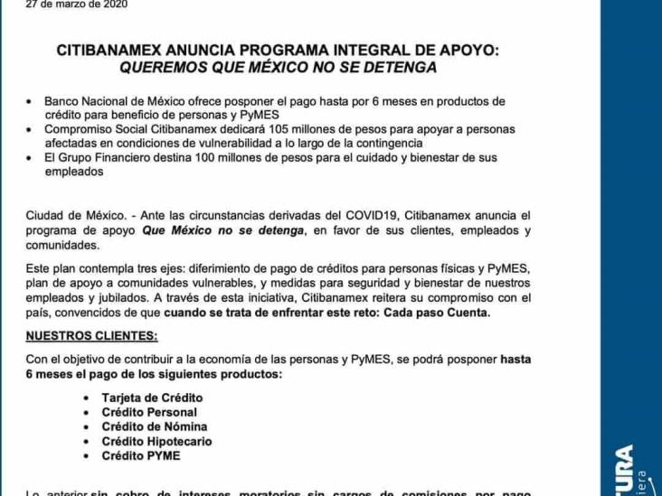 Estos son los beneficios que le ofrecen los bancos ante el Covid-19