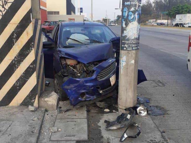 Fatal accidente en calles de Veracruz deja solo daños materiales