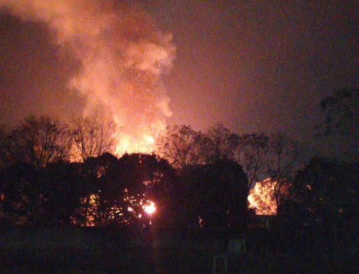 En Álamo, se incendia restaurante La Palapa del Indio