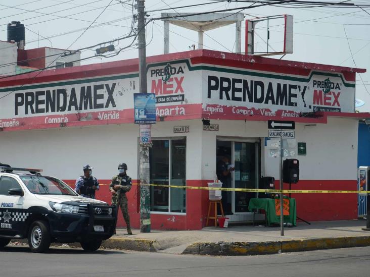 Asaltan sujetos armados casa de empeños Prendamex en Veracruz