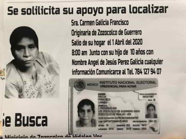 Tras 21 días, sin aparecer mujer indígena de Zozocolco e hijo