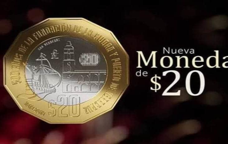 Lanza Banxico moneda conmemorativa por los 500 años de Veracruz