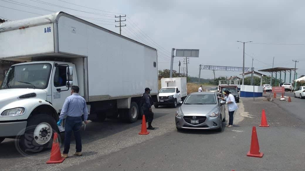 Colocan segundo filtro sanitario en acceso a Coatzacoalcos