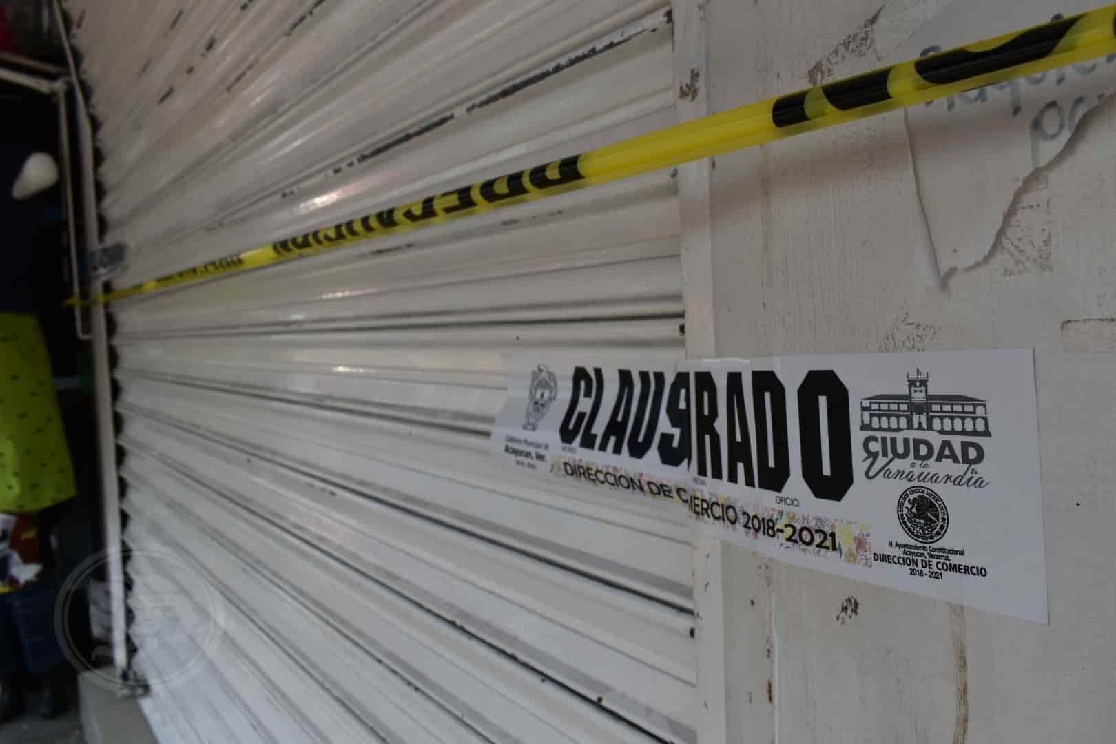 Clausuran local de telefonía en Acayucan por incumplir medidas de sanidad