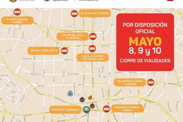 A partir de mañana, cierres a la circulación en principales ciudades del estado: SSP
