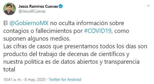 Gobierno no oculta cifras sobre Covid-19: vocero de Presidencia