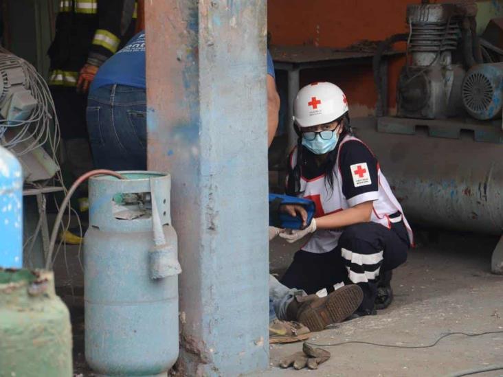 Soldador resulta herido luego de que tanque de gas explotara en Veracruz