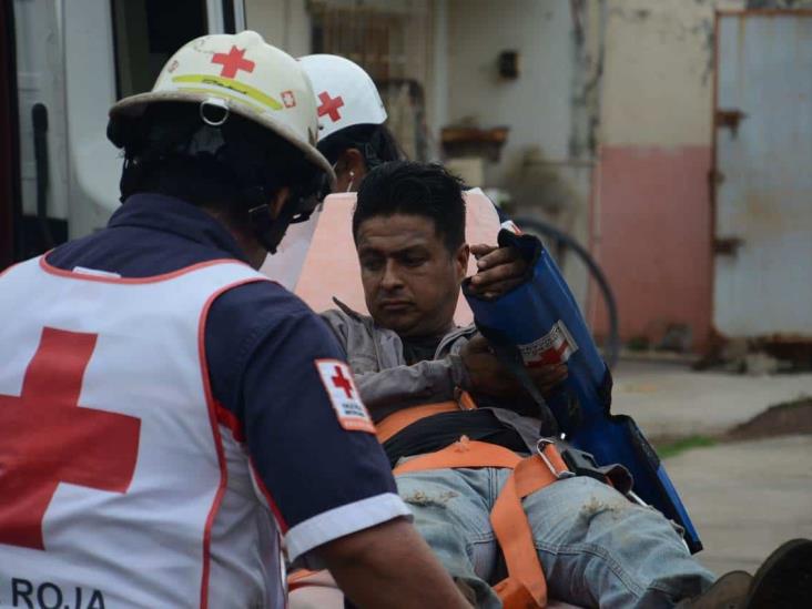 Soldador resulta herido luego de que tanque de gas explotara en Veracruz