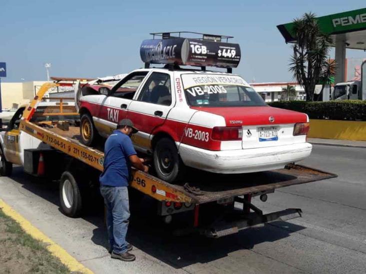 Se registra accidente automovilístico al norte de la ciudad de Veracruz