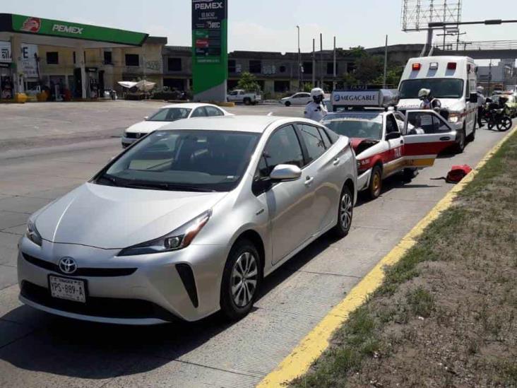 Se registra accidente automovilístico al norte de la ciudad de Veracruz