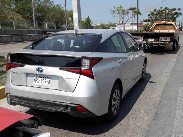 Se registra accidente automovilístico al norte de la ciudad de Veracruz