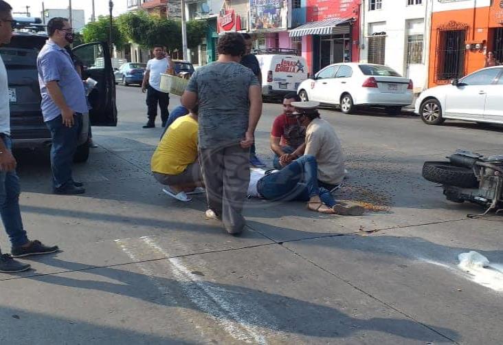 Se registra accidente en calles de Veracruz; deja 2 personas heridas