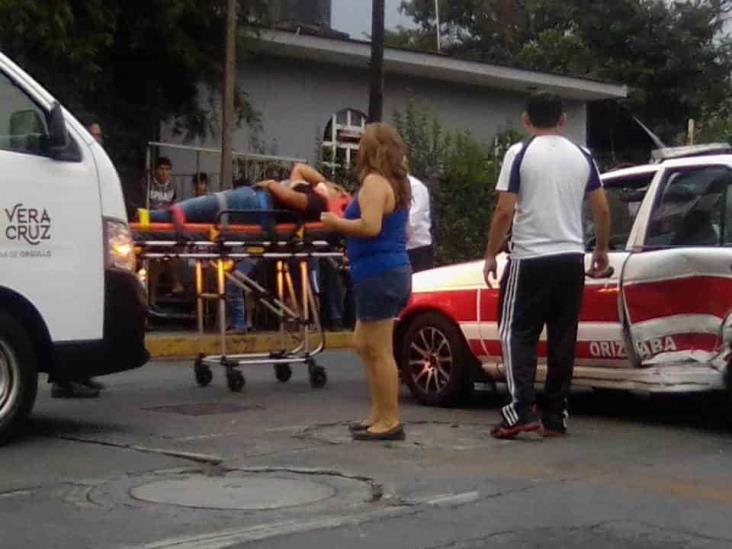 Dos personas lesionadas tras choque en Orizaba