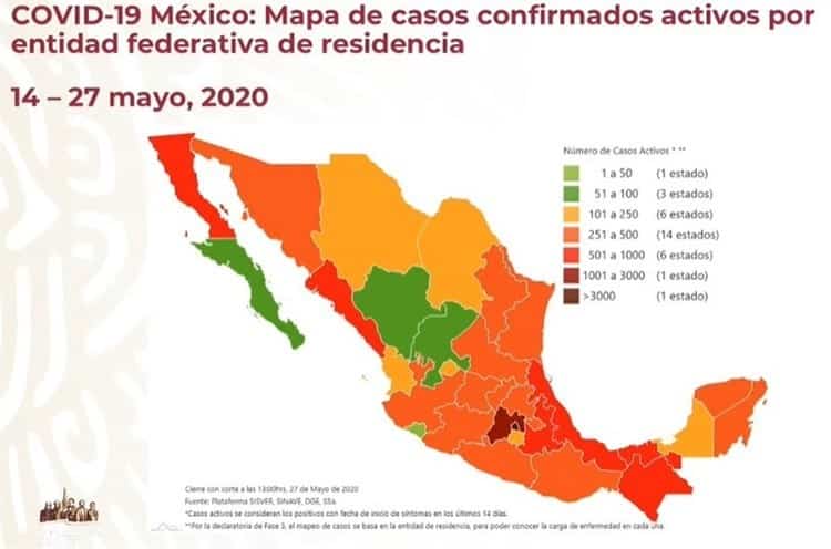 COVID-19 en México: 8 mil 597 muertos y 78 mil 23 casos  positivos