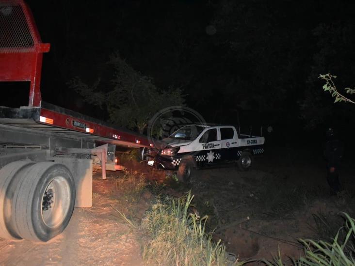 Elementos de SSP se accidentan durante persecución en Acayucan