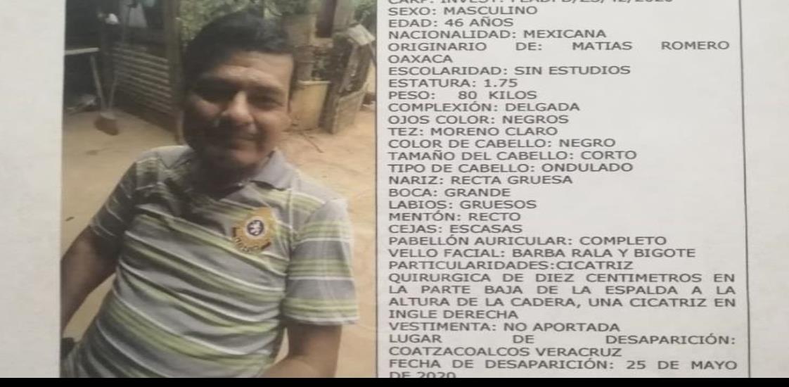 Oaxaqueño desaparece tras viajar a Coatzacoalcos; sufre de epilepsia