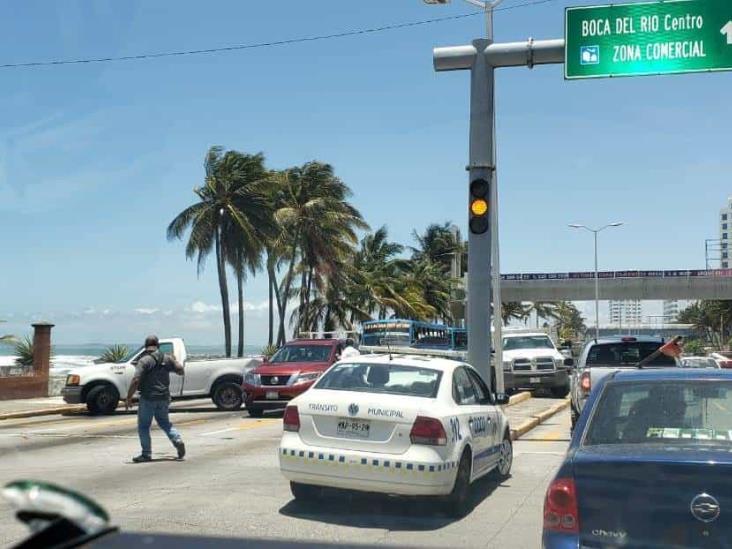 Se registra fuerte accidente en Bulevar Miguel Alemán