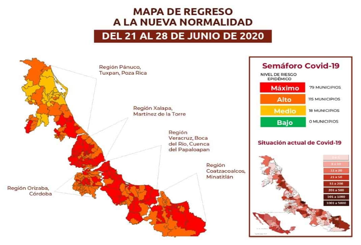 Riesgo máximo de contagios de Covid-19 en el sur de Veracruz