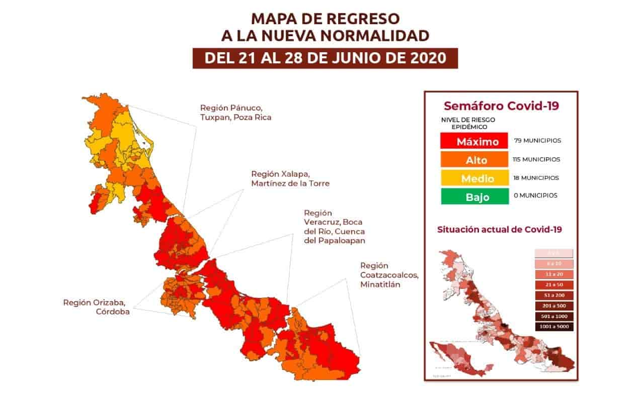 Riesgo máximo de contagios de Covid-19 en el sur de Veracruz