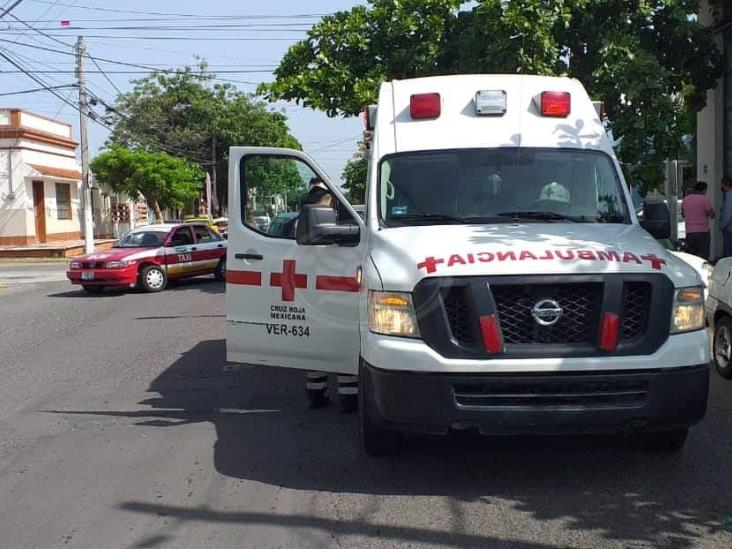 Se registra accidente en calles de Veracruz; deja dos personas lesionadas