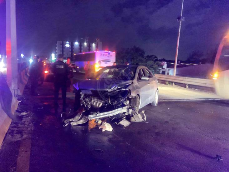 Se registra fuerte accidente en la colonia Las Amapolas de Veracruz