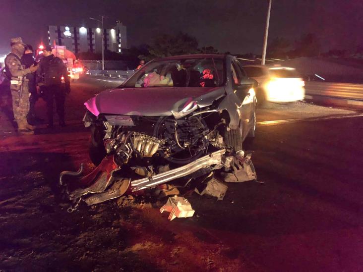 Se registra fuerte accidente en la colonia Las Amapolas de Veracruz