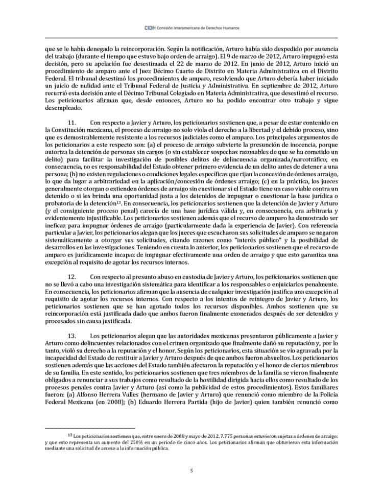 CIDH admite caso de Herrera Valles, detenido tras denunciar corrupción de García Luna