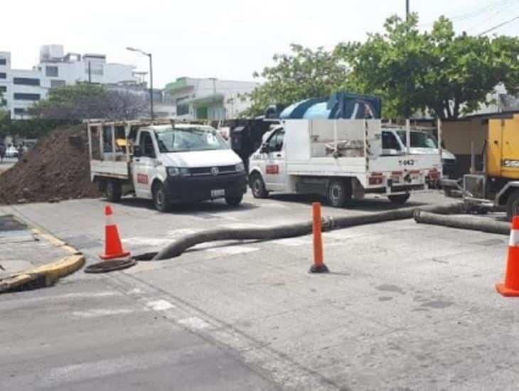 Realizan trabajos de Grupo MAS en calles; piden a conductores manejar con precaución