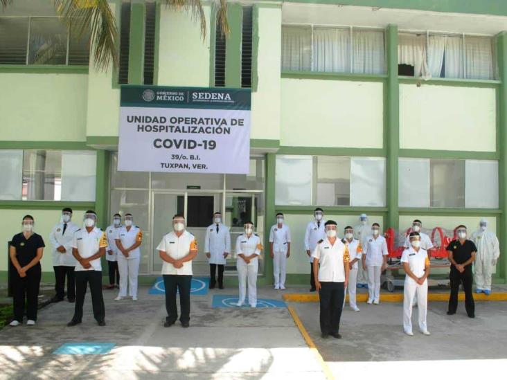 Activa Sedena Unidad de Hospitalización por COVID-19 en Tuxpan