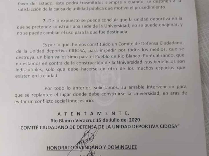 Se alarga conflicto por construcción de Universidad del Bienestar en Río Blanco