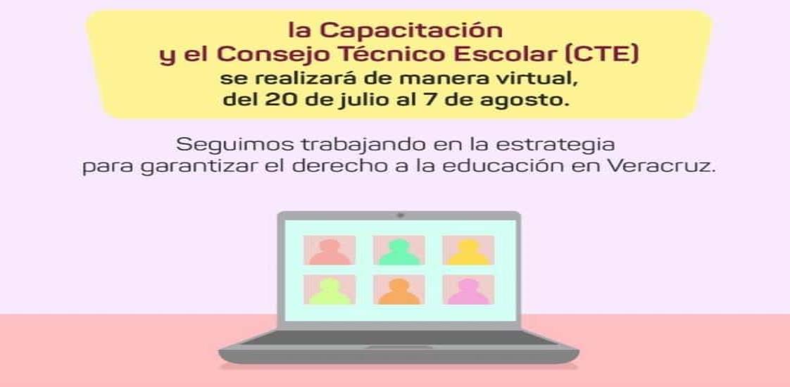 Virtual, capacitación y consejo técnico escolar de educación básica: SEV