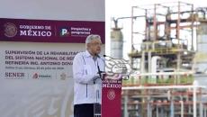 Supervisa AMLO rehabilitación de la refinería de Salina Cruz