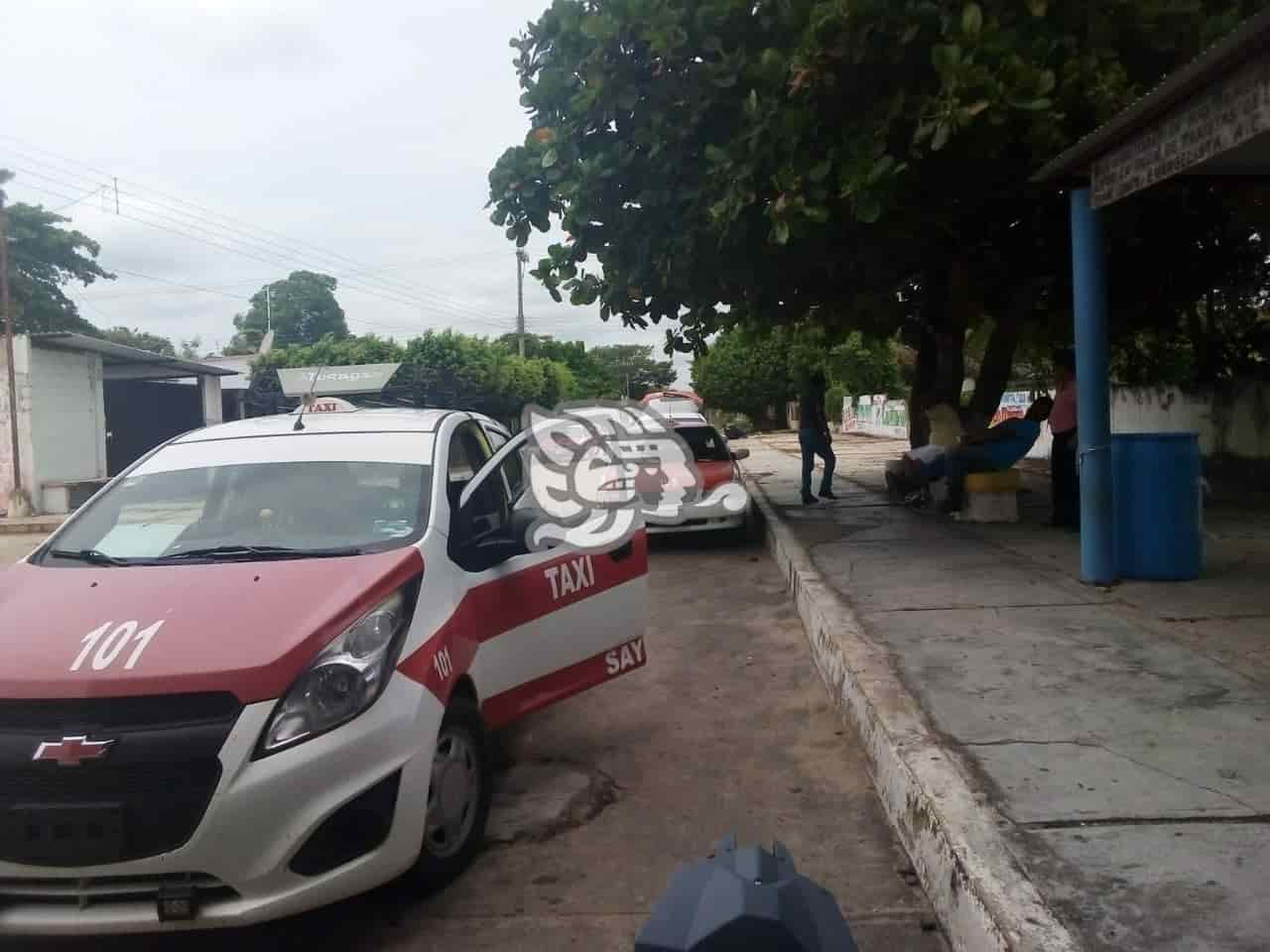 Taxistas de San Juan Evangelista piden despensas