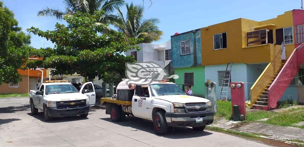 Se registra incendio al interior de domicilio en Veracruz