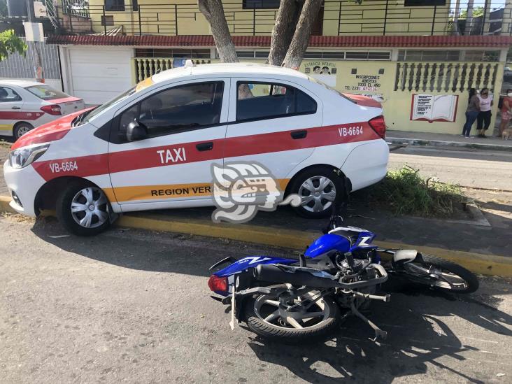 Se registra accidente en calles de Veracruz, deja una persona lesionada