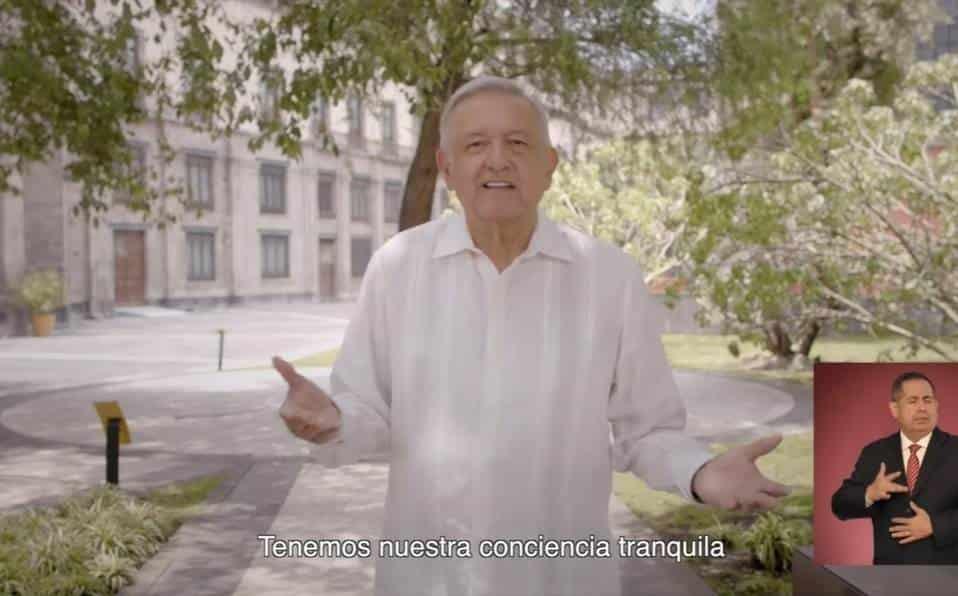 Tenemos conciencia tranquila y dicha de ayudar a la gente: AMLO en spot por informe