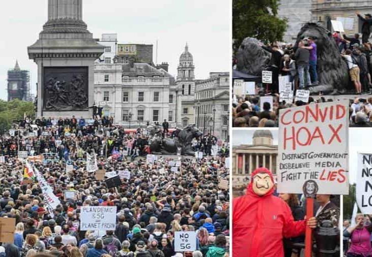 Miles protestan contra medidas restrictivas por COVID-19 en capitales europeas