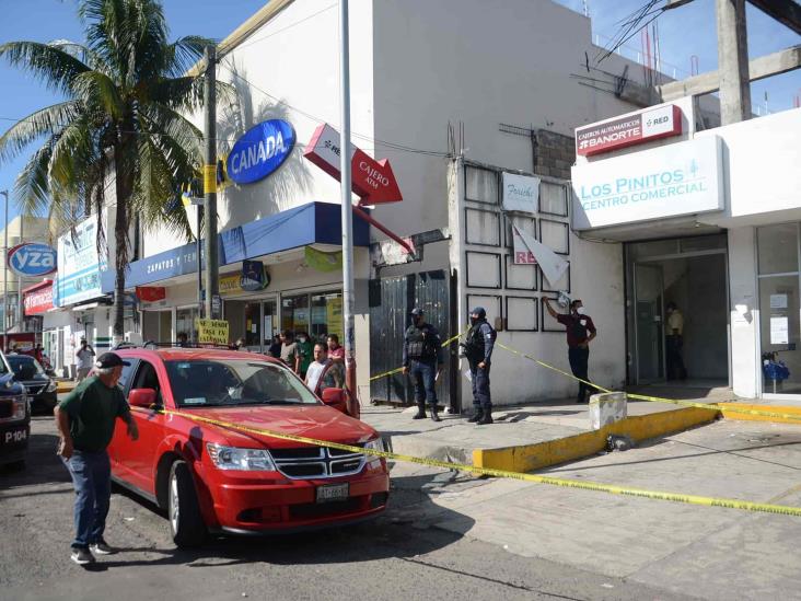 Muere hombre afuera de sucursal bancaria de Veracruz