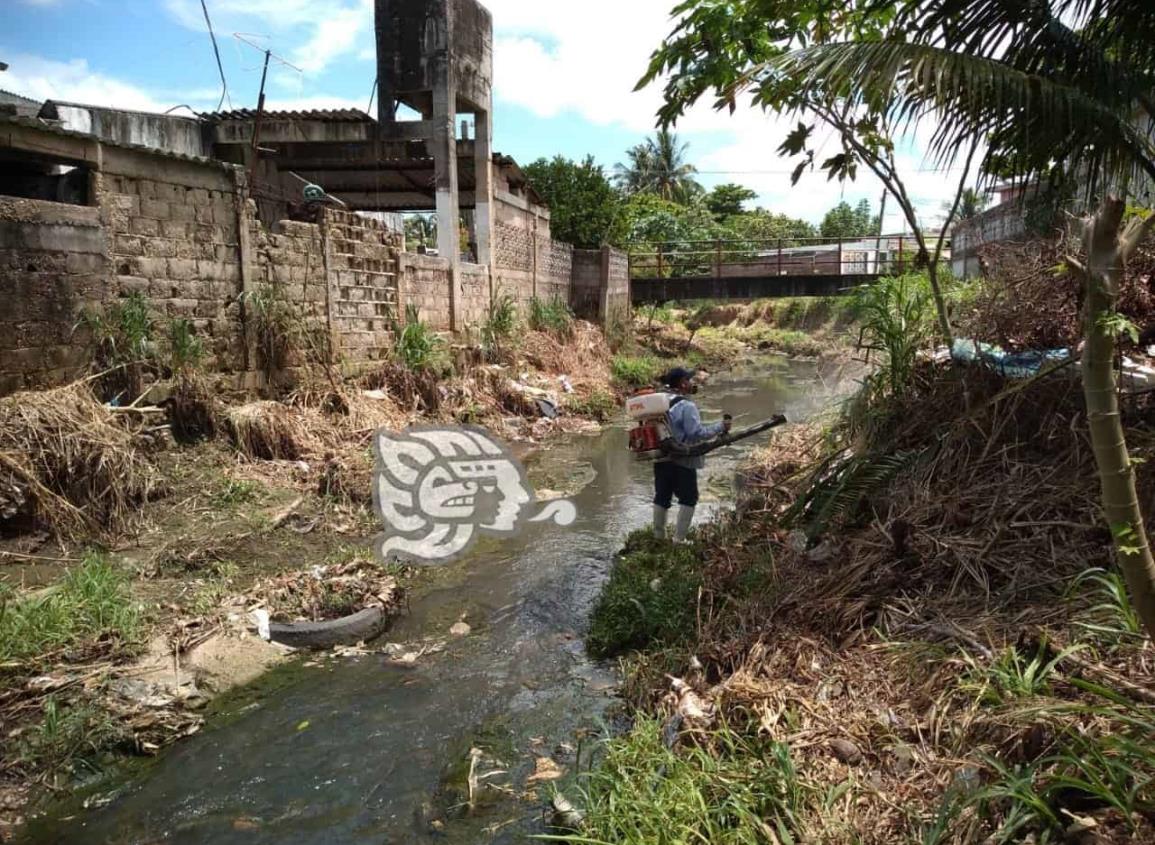 Limpian arroyo Acotope en Minatitlán