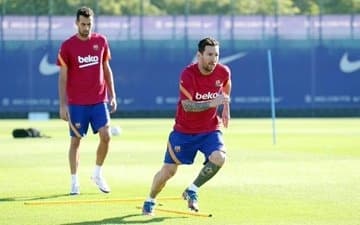 Messi, Busquets y Griezmann entrenaron en su día libre