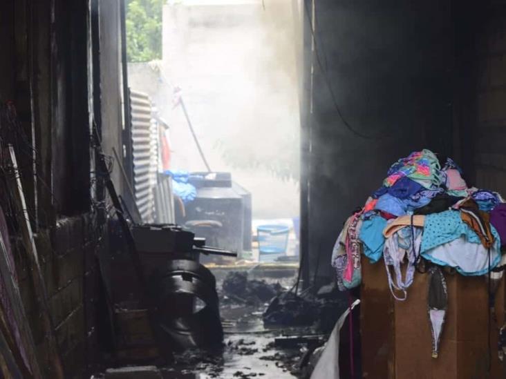 Se registra incendio al interior de vivienda en Veracruz