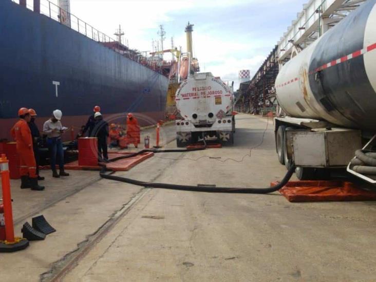 A casi dos meses de atracar en Coatzacoalcos, FGR catea buque Blue Commander