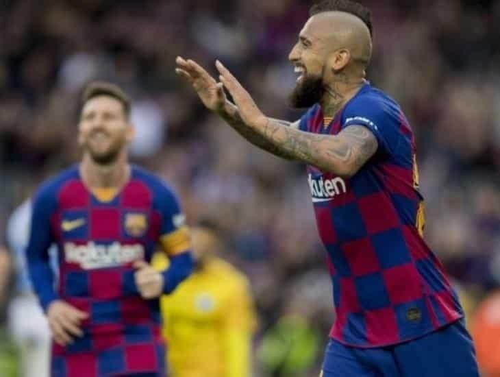 Arturo Vidal se despidió del FC Barcelona