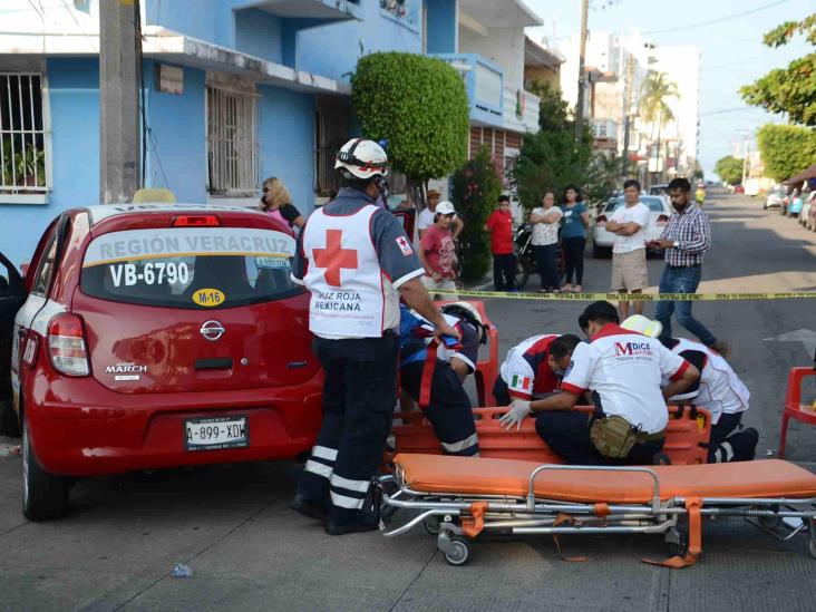 Se registra fuerte accidente en Veracruz; deja al menos tres personas lesionadas